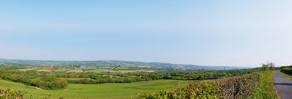 Panoramic view of Tumble to Llanelli cycle track